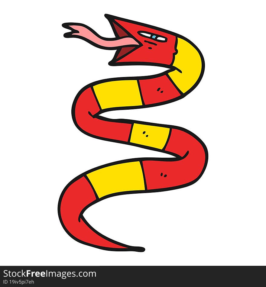 hissing cartoon snake