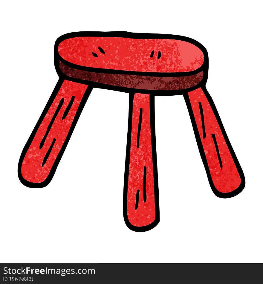 cartoon doodle low stool