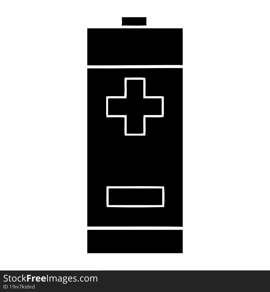 flat symbol electrical battery