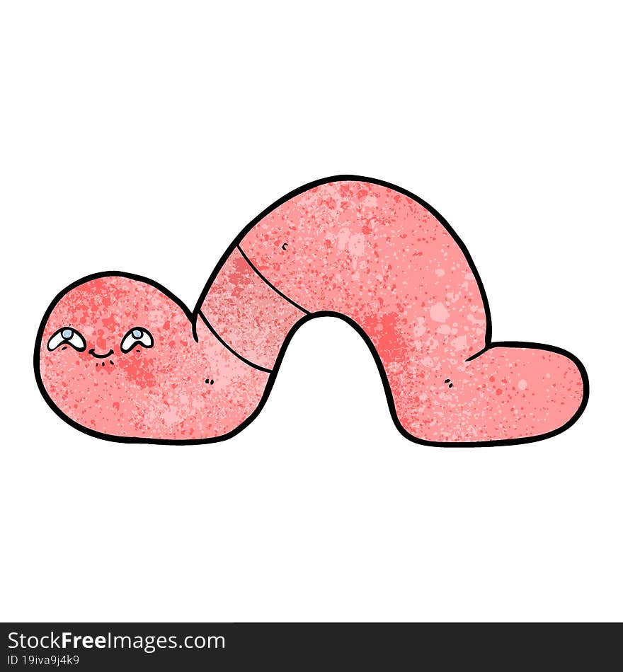 cartoon worm. cartoon worm