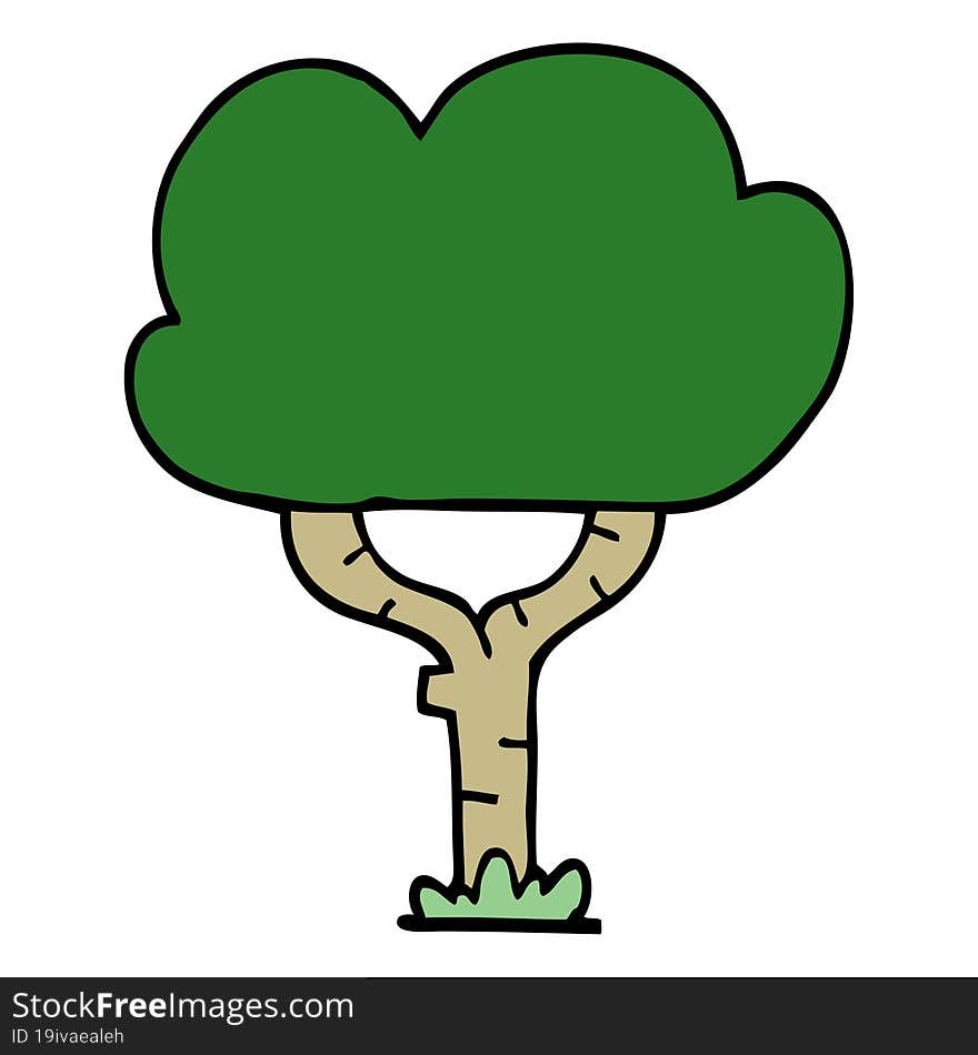 Cartoon Doodle Tree