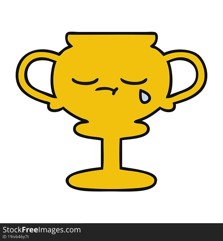 cute cartoon of a trophy. cute cartoon of a trophy