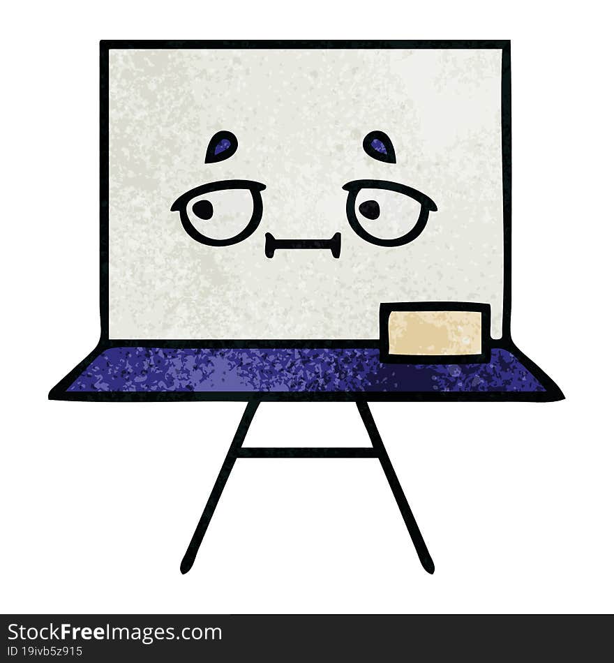 retro grunge texture cartoon white board