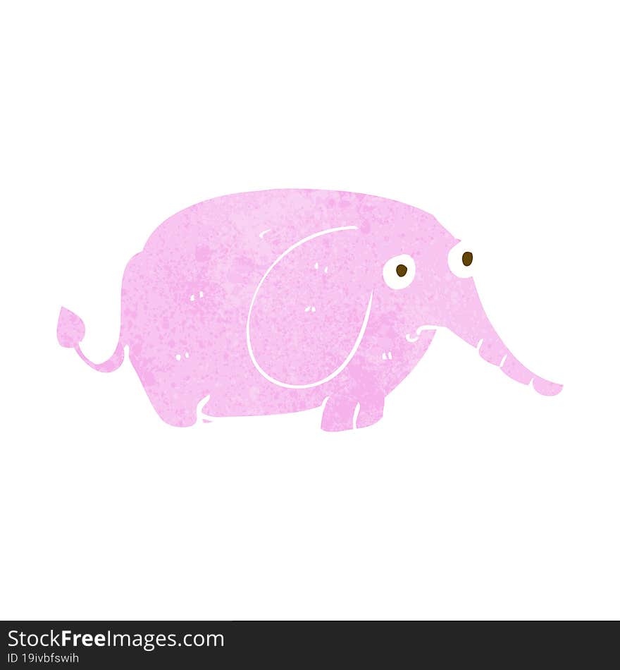 cartoon sad little elephant