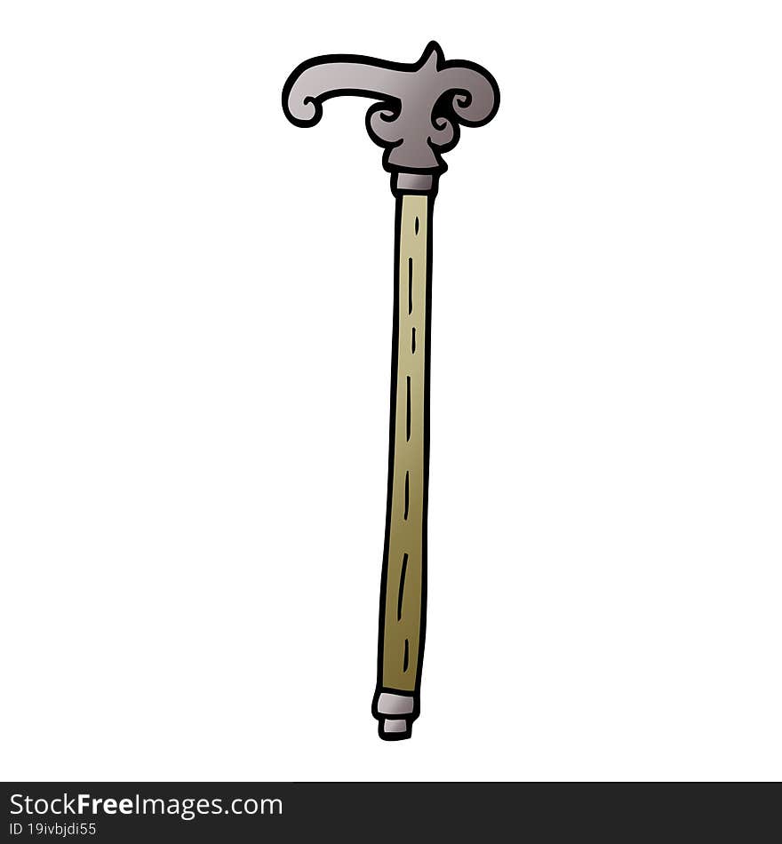 cartoon doodle walking stick