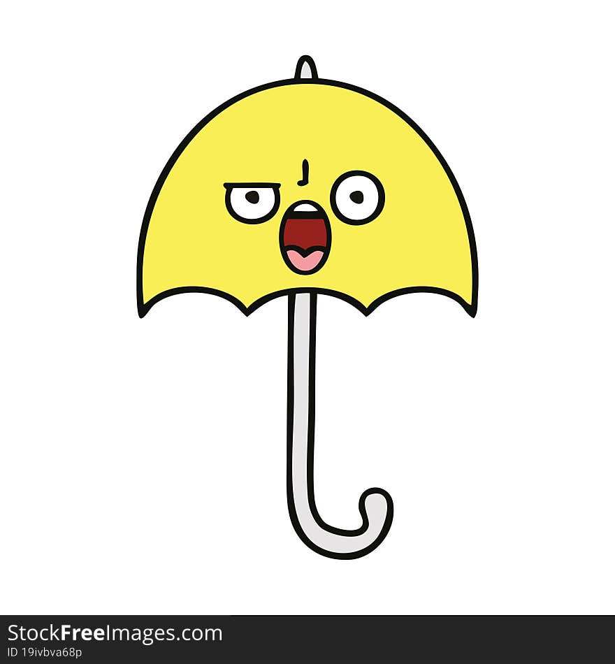 cute cartoon of a umbrella. cute cartoon of a umbrella