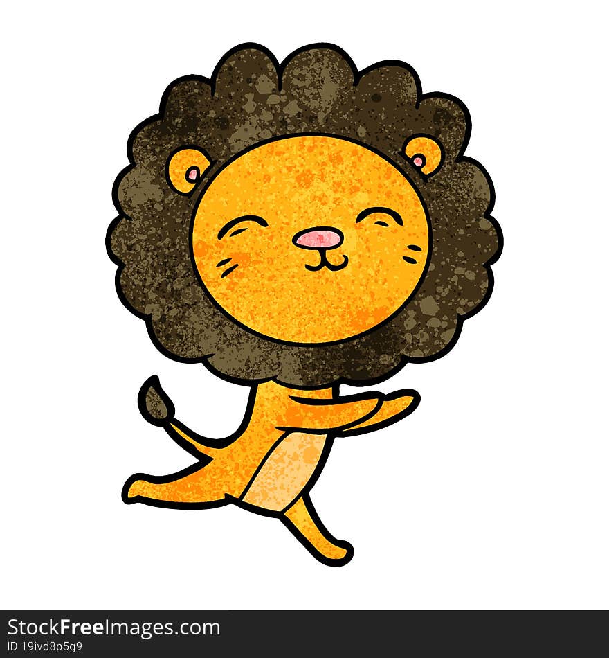 cartoon running lion. cartoon running lion