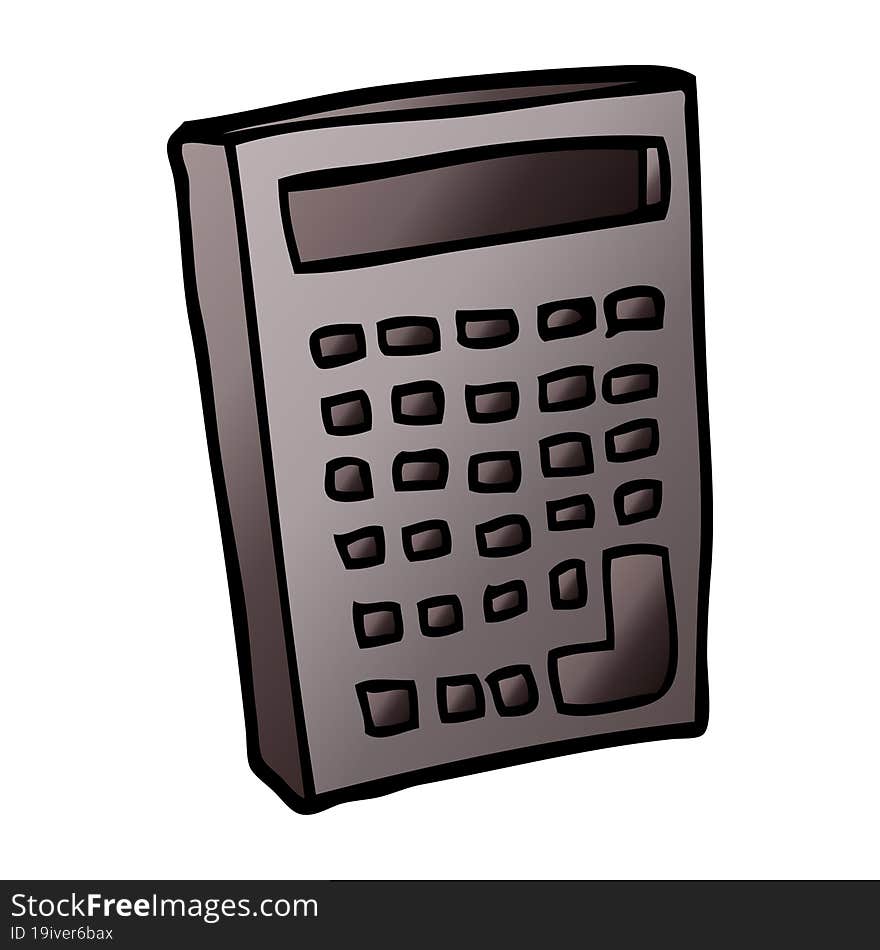 cartoon doodle of a calculator