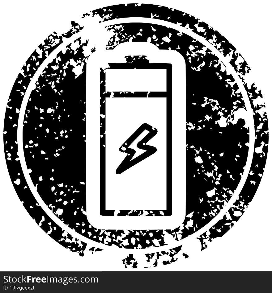 battery distressed icon