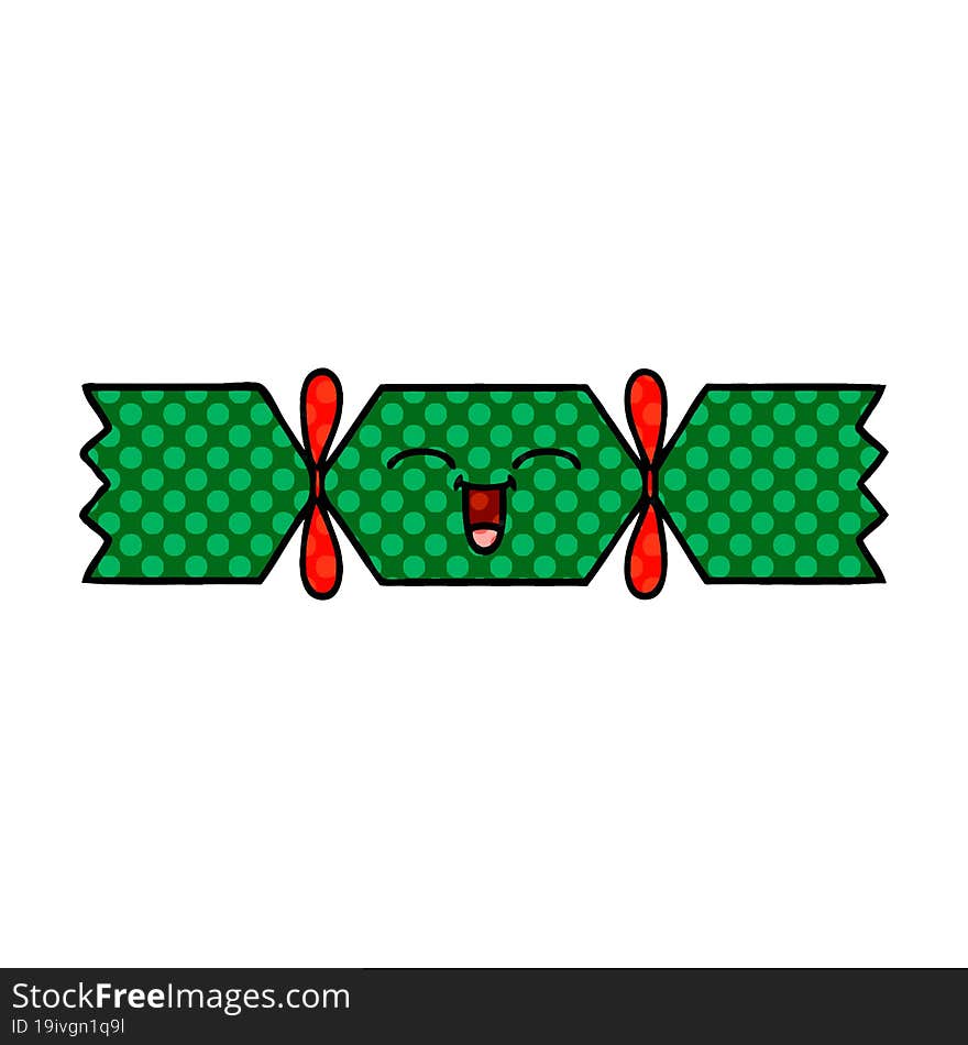 comic book style cartoon christmas cracker