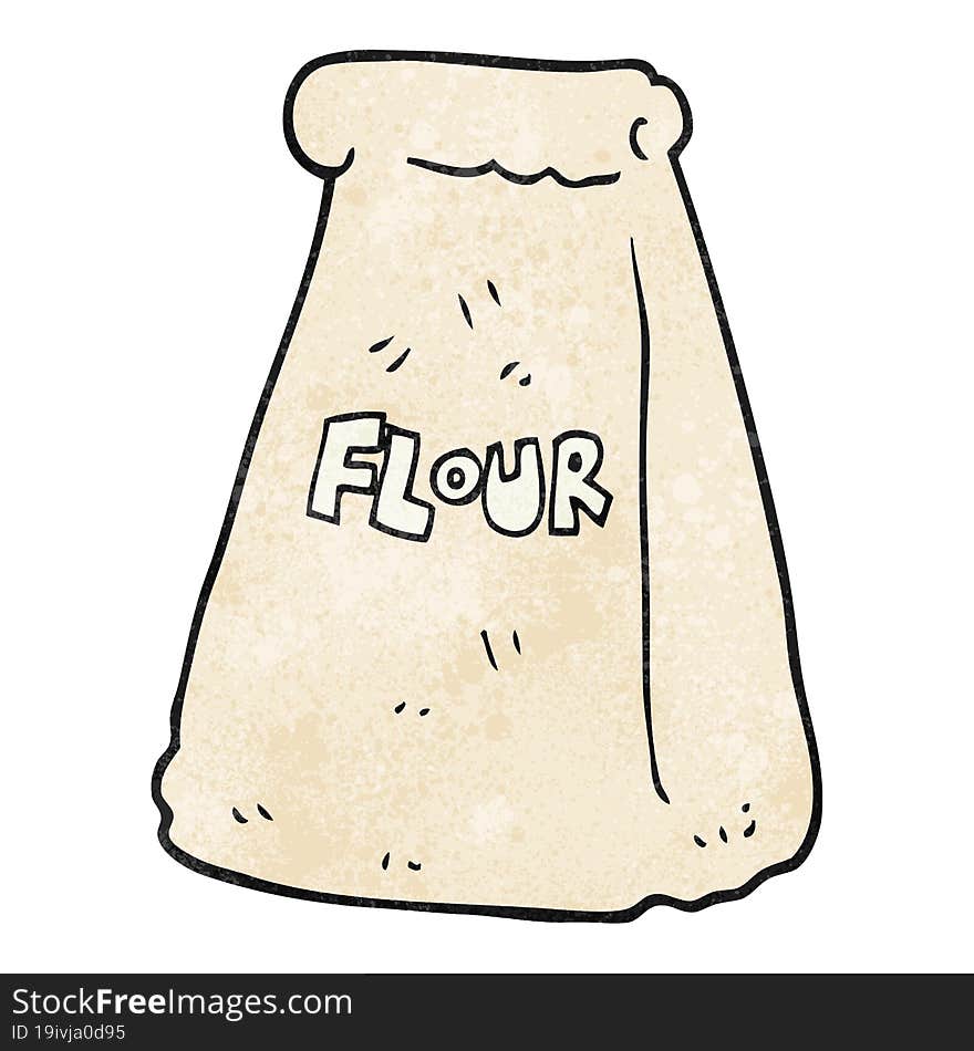 Textured Cartoon Bag Of Flour