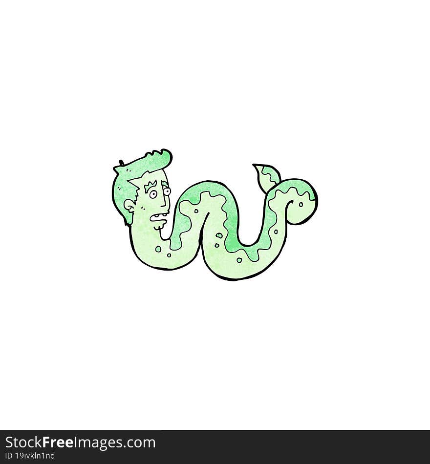 cartoon mutant snake man