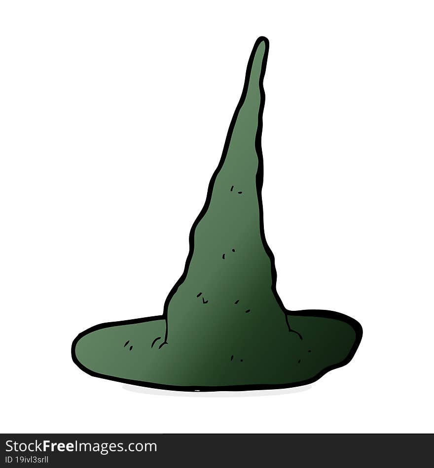 cartoon spooky witch hat