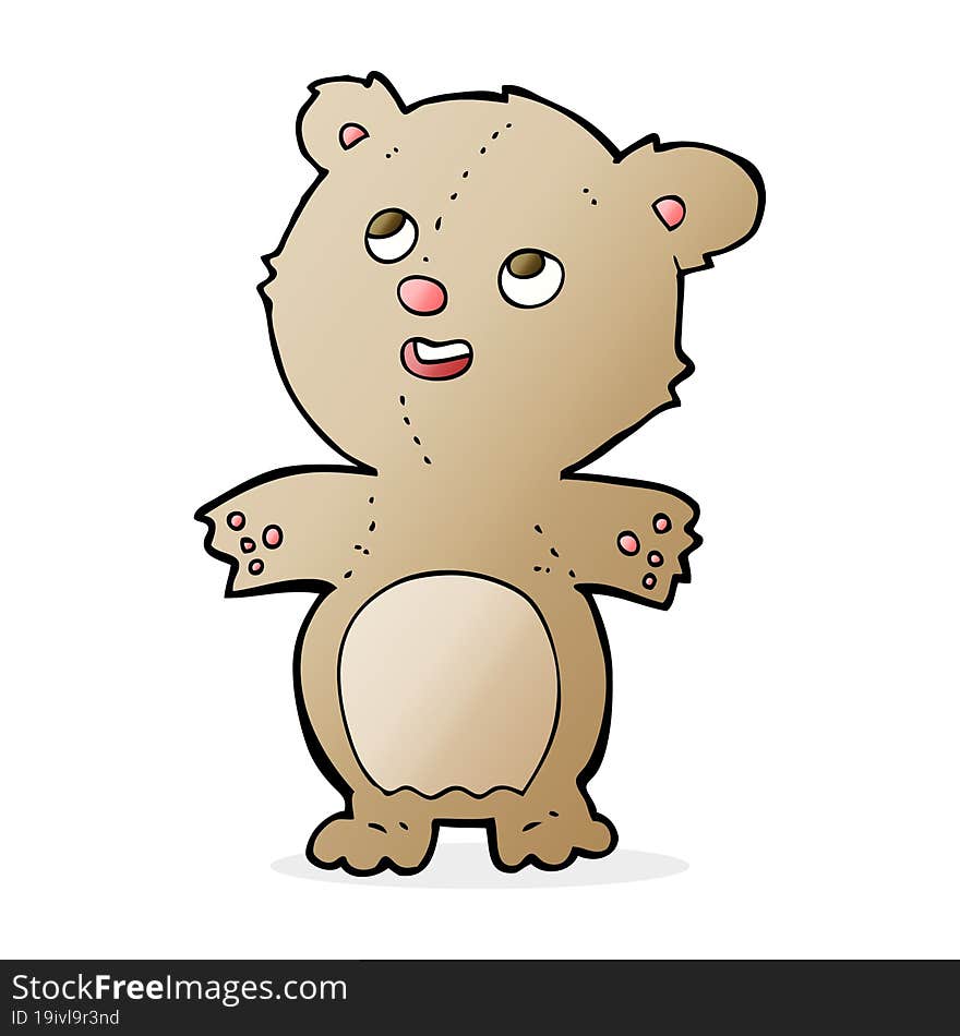 Cartoon Happy Little Teddy Bear