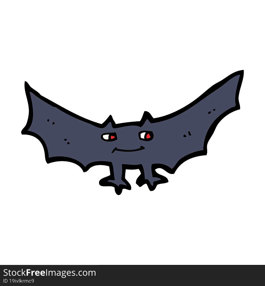 Cartoon Spooky Vampire Bat