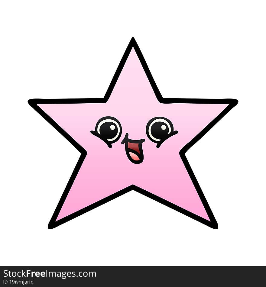 gradient shaded cartoon of a star fish