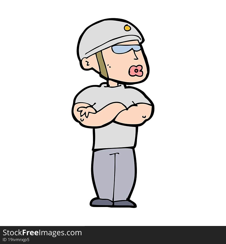 cartoon security guard