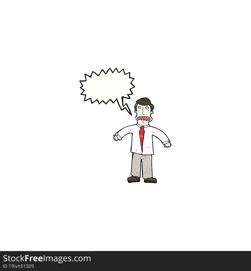 cartoon stressed out businessman