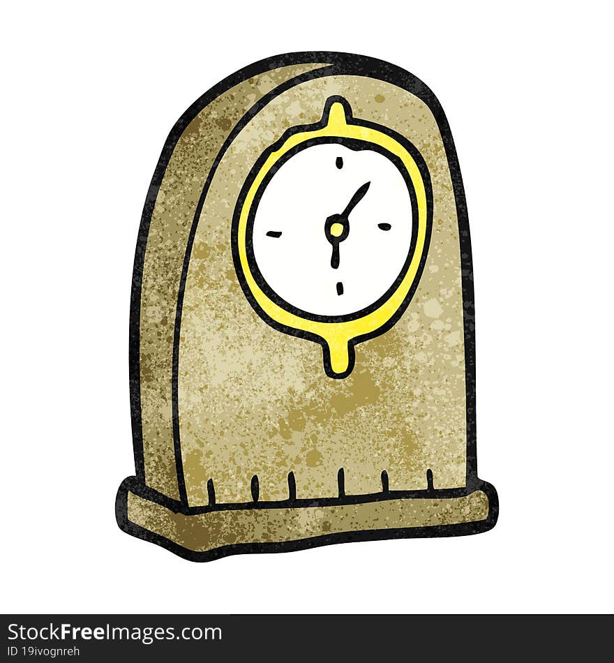 Textured Cartoon Old Clock