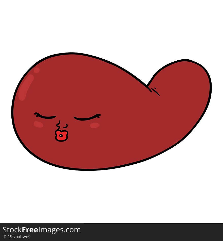 cartoon gall bladder. cartoon gall bladder