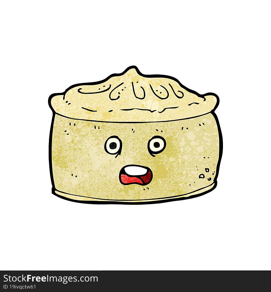 cartoon pie with face