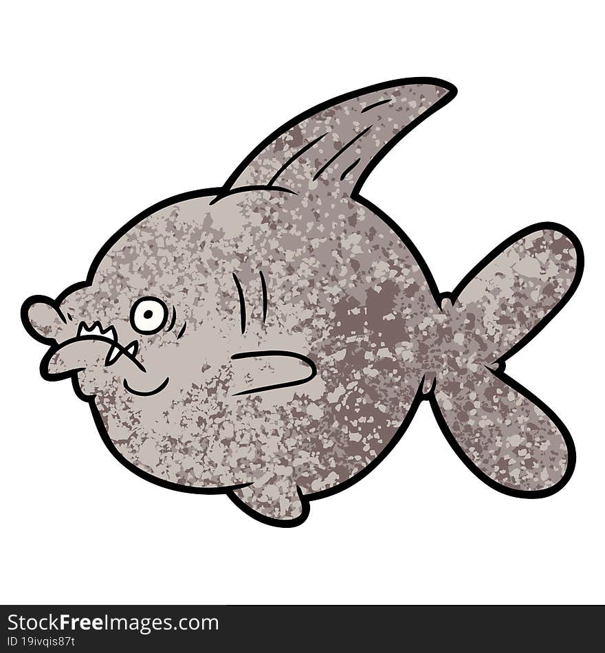 cartoon ugly fish. cartoon ugly fish