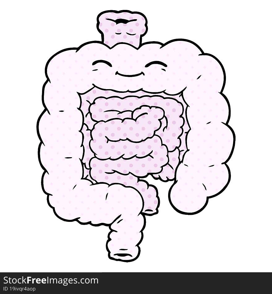 cartoon intestines. cartoon intestines