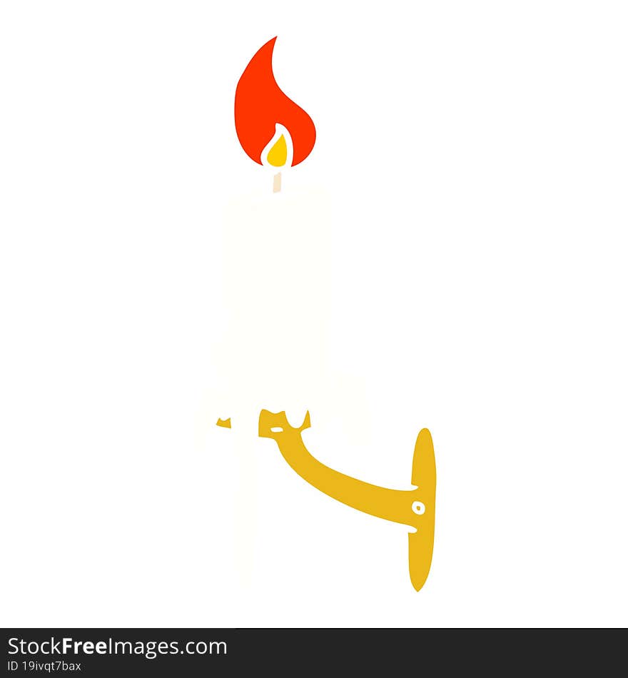 cartoon doodle of a candle stick