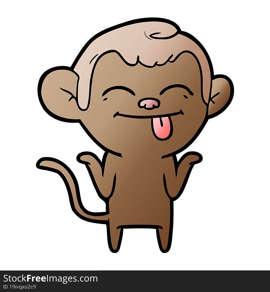 funny cartoon monkey. funny cartoon monkey