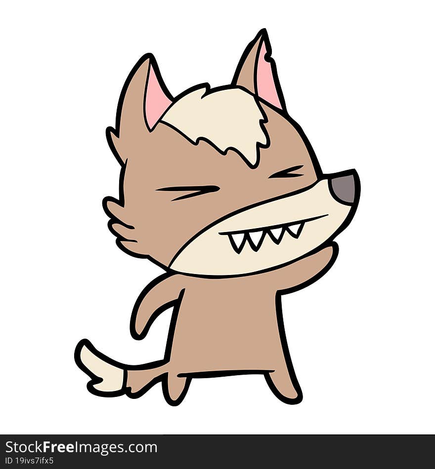 angry wolf cartoon. angry wolf cartoon