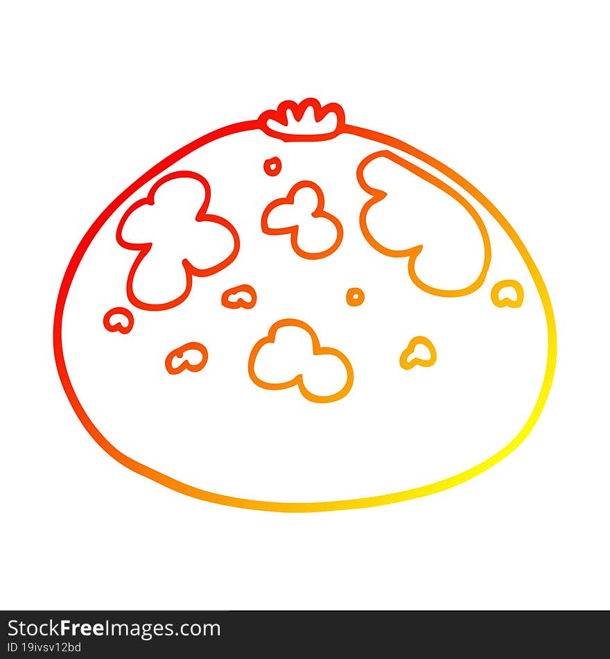 warm gradient line drawing cartoon squash