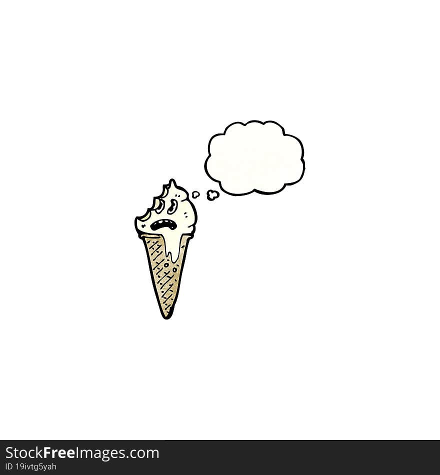 cartoon ice cream cone character