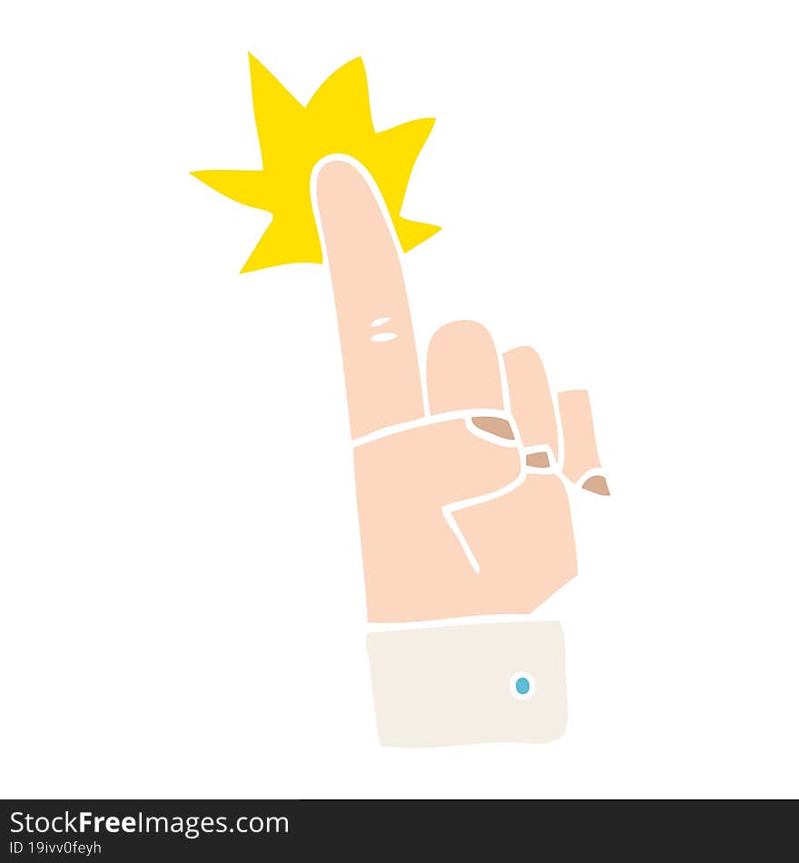 cartoon doodle pointing hand