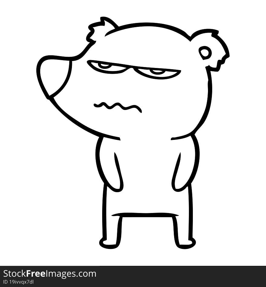 angry bear polar cartoon. angry bear polar cartoon