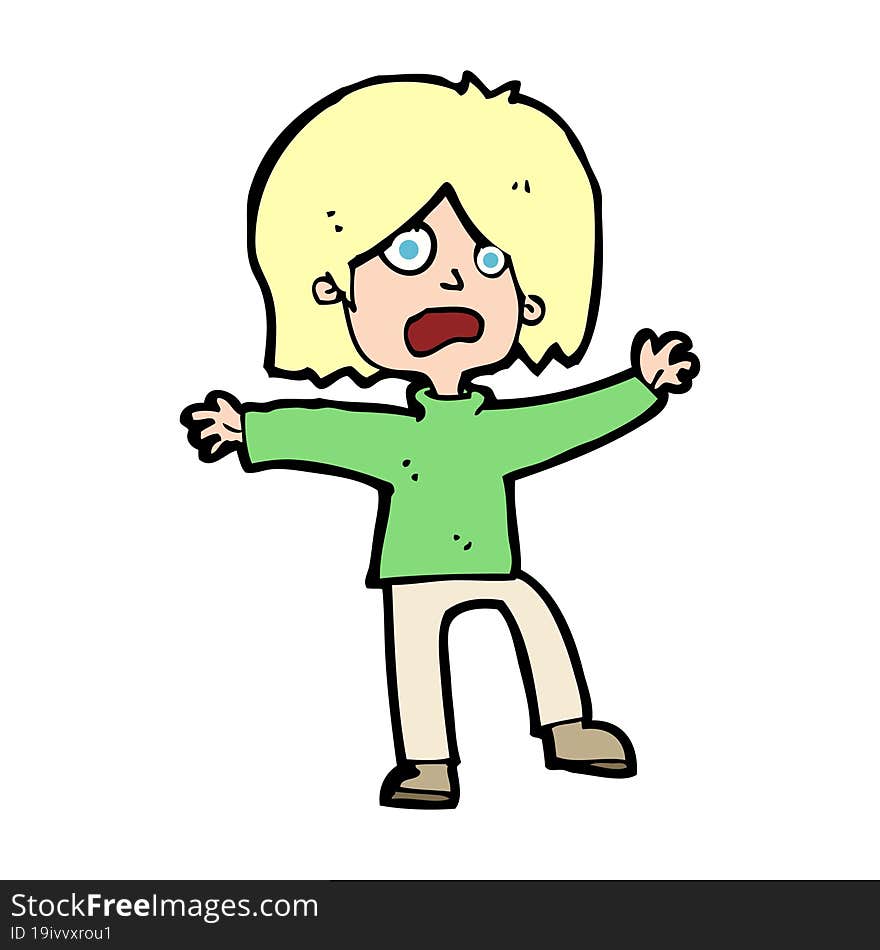 Cartoon Unhappy Person