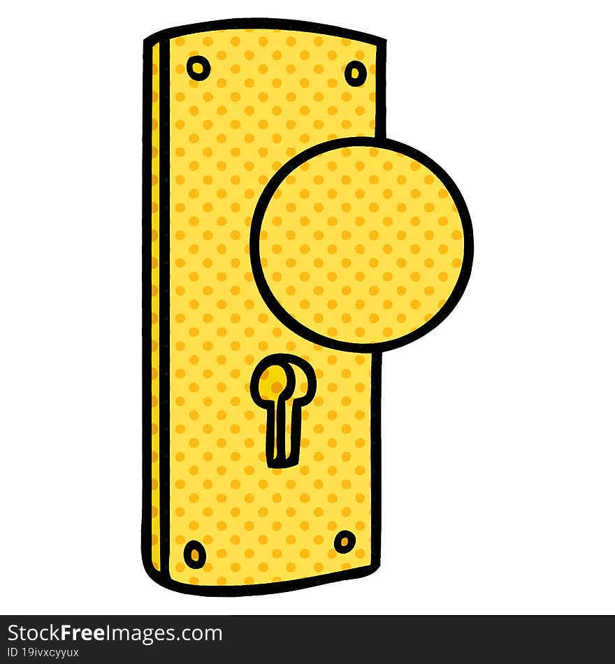 Cartoon Doodle Of A Door Handle