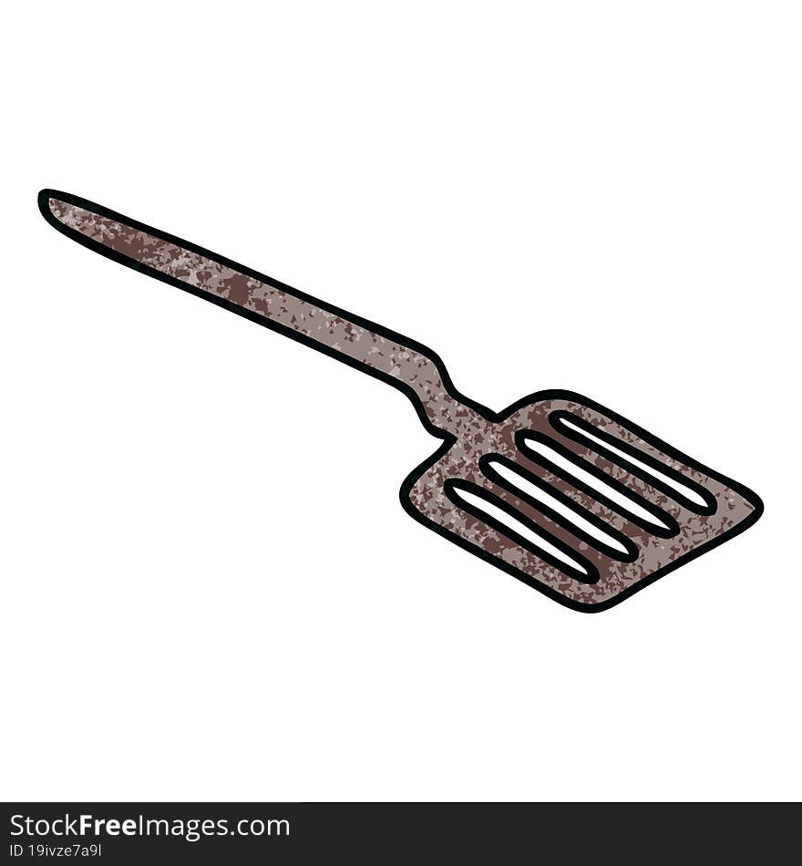 Quirky Hand Drawn Cartoon Spatula