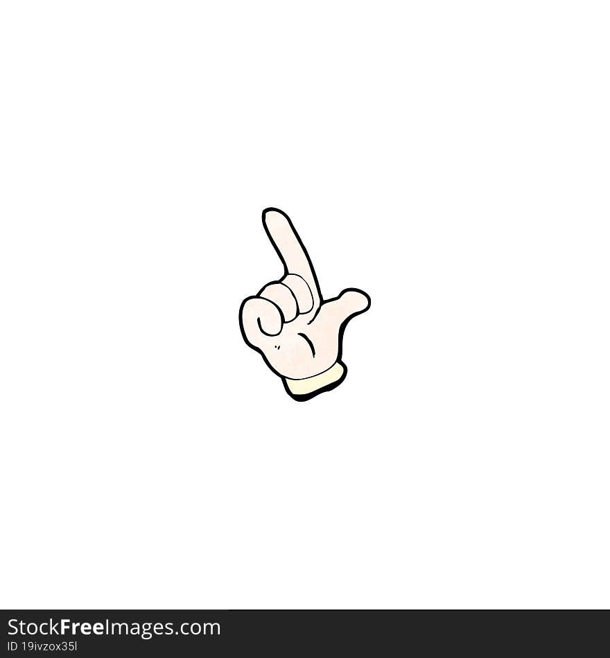 cartoon pointing hand symbol