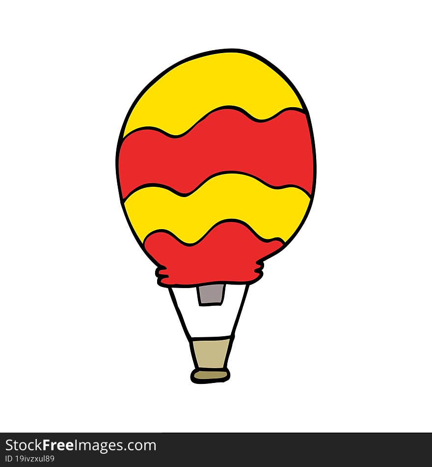 cartoon doodle of a hot air balloon