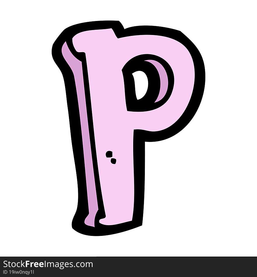 Cartoon Letter P