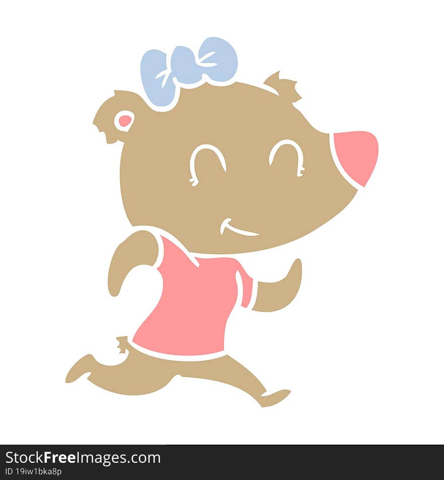 female bear jogging