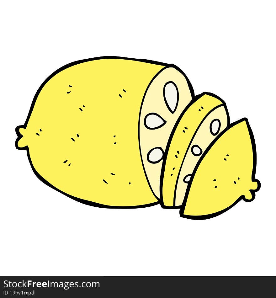 cartoon sliced lemon