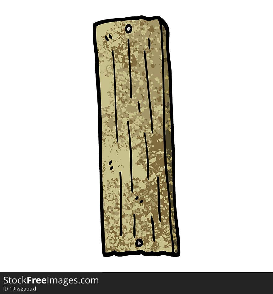 grunge textured illustration cartoon plank