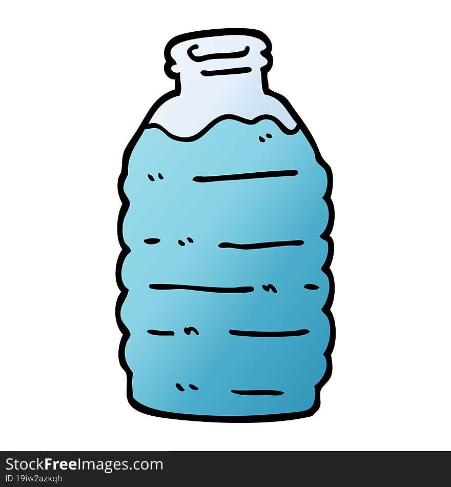 vector gradient illustration cartoon water bottle