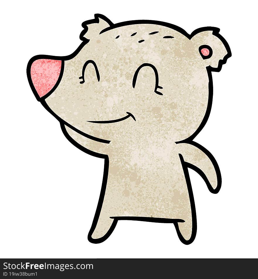 smiling bear cartoon. smiling bear cartoon