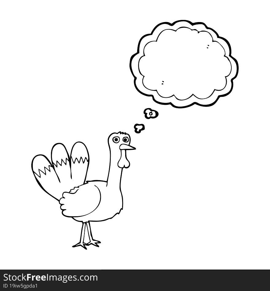 Thought Bubble Cartoon Turkey