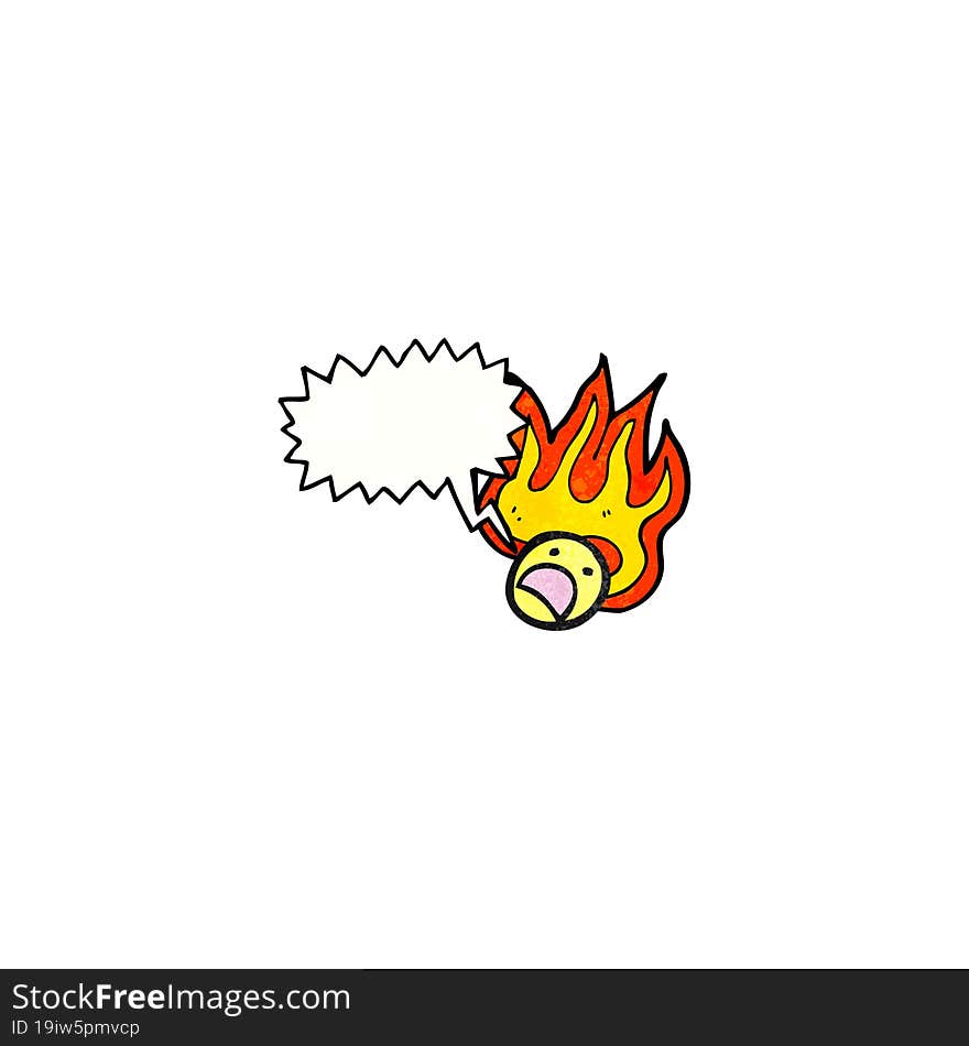 cartoon flaming emoticon face