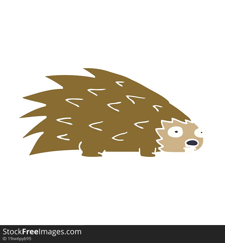 cartoon doodle spiky hedgehog