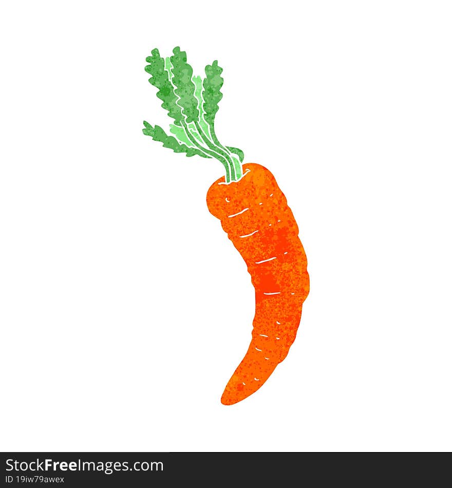 retro cartoon carrot