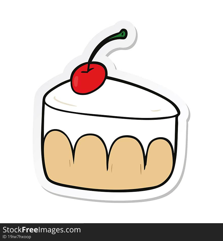 sticker of a cartoon dessert